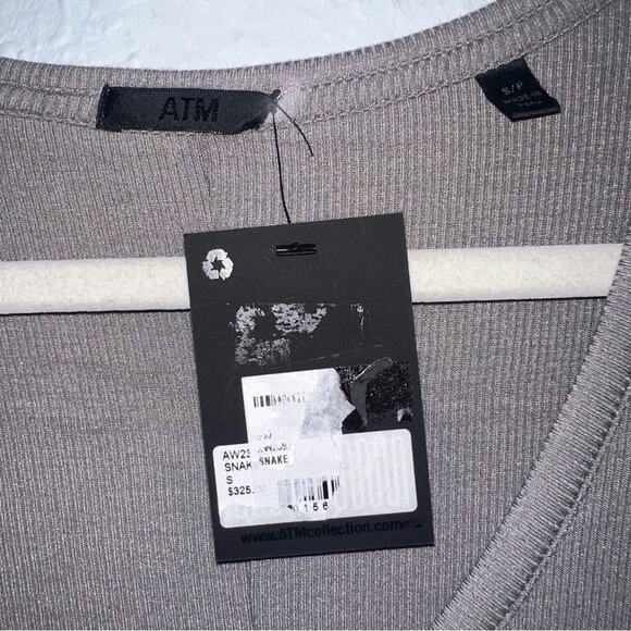 ATM Anthony Thomas Melillo Stretch Modal Ribbed Midi Dress - Picture 5 of 6